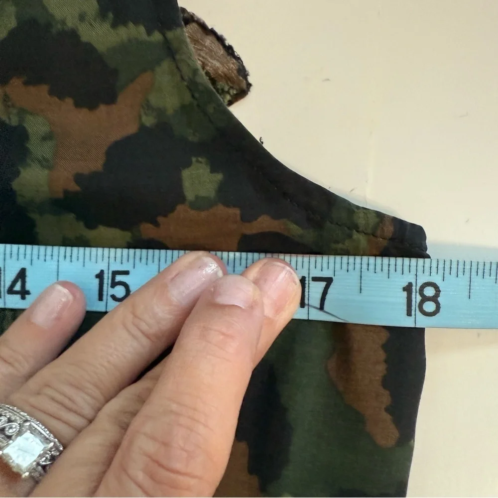 Zadig & Voltaire Green Black Rebelle Leo Midi Dress V Neck Leopard Size Small - Picture 13 of 13